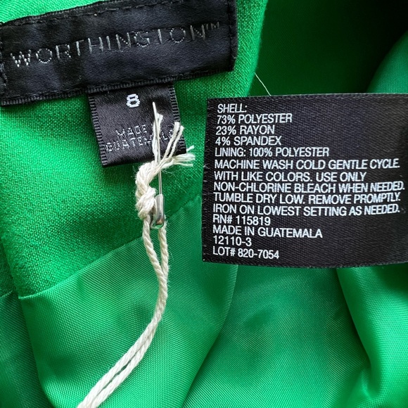 Bright Green High Waisted Skirt - Picture 3 of 3